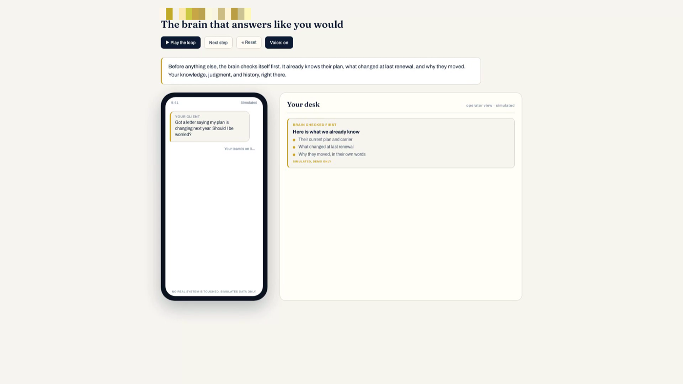 Client-Facing AI Advisor System screenshot